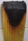 Обработаная огнезащитным составом древесина практически не горит